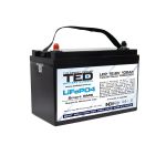 Acumulator LiFePo4, 12.8V, 100Ah, BMS, bluetooth, M8 TED Electric, TED007407 SafetyGuard Surveillance
