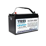 Acumulator LiFePo4, 12.8V, 100Ah, BMS, bluetooth, M8 TED Electric, TED007407 SafetyGuard Surveillance