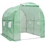 Sera de gradina, tip tunel cu cadru metalic, 200x200cm, verde, 4 mp Household NewTrend