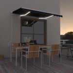 Copertină retractabilă senzor vânt & LED, antracit, 300x250 cm GartenMobel Dekor