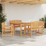 Set masă pentru grădină, lemn masiv de tec, 5 piese GartenMobel Dekor