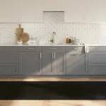 Covor dreptunghiular, negru, 100x400 cm, bambus GartenMobel Dekor