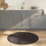 Covor rotund, maro închis, 100 cm, bambus GartenMobel Dekor