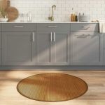 Covor rotund, maro, 100 cm, bambus GartenMobel Dekor