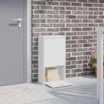 Cutie pentru colet cu depozitare Alb 44 x 22 x 82 cm Oțel GartenMobel Dekor