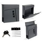 Homelux Cutie poștală din oțel galvanizat cu suport pentru ziare antracit Mobalis Homvera