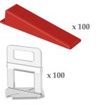 Kit pro nivelare placi ceramice, 100 cleme 1 mm si 100 pene incluse MultiMark GlobalProd