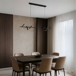 Lustra LED cu telecomanda Harman, 23W, 6 Surse, Lumina Neutra, Negru ModernLight Concept