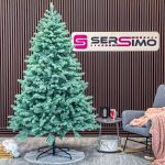 Brad artificial Christmas Deluxe by Sersimo, Kovalivska argintiu, 3D, 230 cm Household NewTrend