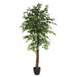 Ficus artificial Atmosphera in ghiveci decorativ, 185 cm, verde Household NewTrend