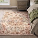 SONGMICS Covor decorativ antiderapant, stil vintage, lavabil la masina, 120×170 cm, bej cappuccino Household NewTrend