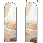 SONGMICS Oglinda decorativa cu rama curbata, 120x40 cm, montaj pe perete sau usa, negru Household NewTrend