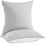 SONGMICS Set de 2 perne reversibile cu 2 fete pentru iarna sau vara, 80x80 cm, umplutura 1200 g, alb Household NewTrend