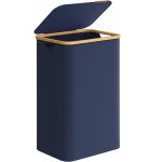 SONGMICS Cos de rufe textil, pliabil, compartiment detasabil, 90L, 42x32x71 cm, albastru Household NewTrend