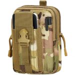 Borseta sport de brau, impermeabila, cu prindere la curea, 18x12x5cm, verde camuflaj Household NewTrend