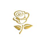 Abtibild  "Trandafir" culoare Auriu Cod:DZ-35 Automotive TrustedCars