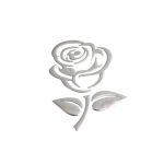 Abtibild "Trandafir" culoare Argintiu Cod:DZ-35 Automotive TrustedCars