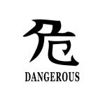 Abtibild Dangerous auto negru  decorativ pentru exterior si interior Cod: DZ-21 Automotive TrustedCars