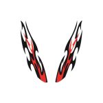 Set 2 abtibilduri Flacari auto decorativ pentru exterior si interior Cod: DZ-26 Automotive TrustedCars