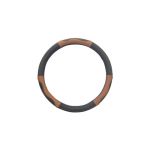 Husa volan auto din piele marime M negru cu maro Cod: K436 Automotive TrustedCars