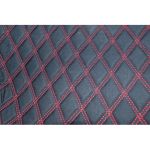 Material special pentru covorase auto romb negru / cusatura rosie. Cod: COV02NR Automotive TrustedCars