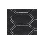 Material imitatie piele tapiterie hexagon cu gaurele negru/cusatura gri Cod: Y03NG Automotive TrustedCars