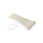 Set 100 coliere plastic albe 4.8x250 mm Automotive TrustedCars