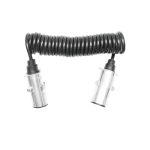 Cablu spiral 2.6m cu 2 stechere tata din metal, 7 pini pentru priza auto remorca Breckner Germany BK92797 Automotive TrustedCars