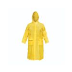 Pelerina ploaie impermeabila PVC cu gluga buzunare capse galben marime XL Cod: BK77423XL Automotive TrustedCars