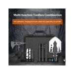 Set lopata pliabila multifunctionala in cutie depozitare (lopata,topor,tarnacop,ciocan,cutit,busola,furculita) Cod: CRG-TD14-F4 Automotive TrustedCars
