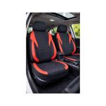 Huse scaune auto universale fractionate Premium fata si spate compatibile dimensiuni standard negru rosu Cod: HNG1101-1 Automotive TrustedCars
