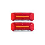 Set lampa LED Stanga si Dreapta cu efect de neon și semnalizare intermitentă dinamică, cu 5 funcții, 12-24V, 345mm X 130mm Cod: ST-0223 Automotive TrustedCars