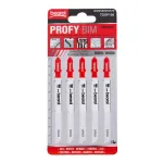 Panza, lama, fierastrau pendular, pentru lemn, dinti orientati in jos, prindere tip T, set 5 buc, 100 mm, Beorol GartenVIP DiyLine