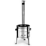 Soba pentru ceaun/tuci, inox, burlan, cot, 36 cm, Perfect Home GartenVIP DiyLine