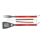 Ustensile pentru barbecue, grill, gratar, inox, maner lemn, set 3 piese GartenVIP DiyLine