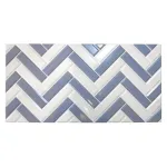 Panou decorativ, PVC, model zig-zag 3D, alb-albastru, 96x48.5cm GartenVIP DiyLine