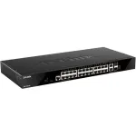 Switch 28 porturi Gigabit 24  PoE 10/100/1000 Base-t D-Link - DGS-1520-28 SafetyGuard Surveillance