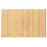 Covor antiderapant din bambus pentru baie, lamele orizontale, 50x80 cm, maro natur Household NewTrend