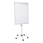 Flipchard magnetic cu picior, mobil pe role, inaltime ajustabila, 70x100cm, alb Household NewTrend