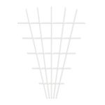 Spalier grădină tip evantai (V) Strend Pro Garden MEV5, alb, 145x75 cm – suport pentru plante cățărătoare