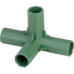 Conector (cuplă) Strend Pro 4 căi, 16 mm, pentru tije/țevi de susținere în grădină