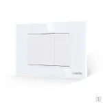 Intrerupator Jaluzele Mecanic 1M si 2 Taste False LUXION cu Rama din Sticla, Standard Italian, 3M SmartElectro IntelligentHouse