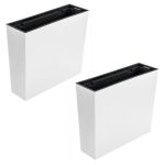Jardiniera decorativa, Urbi Case, alb, set 2 buc, 58x18x49.8 cm GartenVIP DiyLine