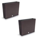 Jardiniera decorativa, imitatie ratan, Rato Case, maro, set 2 buc, 58x18x49.8 cm GartenVIP DiyLine