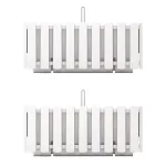 Jardiniera decorativa, suport metalic, sistem de irigare, Boardee Fencycase W, alb, set 2 buc, 38x18x16.2 cm GartenVIP DiyLine