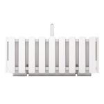 Jardiniera decorativa, suport metalic, sistem irigare,​​​​​​​ alb, 38x18x16.2 cm, Boardee Fencycase W Old GartenVIP DiyLine