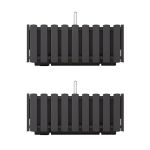Set 2 jardiniere decorative cu suport metalic, sistem irigare,​​​​​​​ antracit, 38x18x16.2 cm, Boardee Fencycase W GartenVIP DiyLine