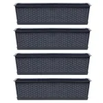Set 4 jardiniere decorative, antracit, 68.5x17.3x15 cm, Ratolla Case P GartenVIP DiyLine