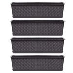 Set 4 jardiniere decorative, maro, 68.5x17.3x15 cm, Ratolla Case P GartenVIP DiyLine