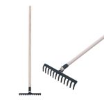 Grebla de grădină Strend Pro R105, 12 dinți, coadă din lemn 1600 mm